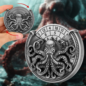 Dado DND più venduto, spinner da dito a forma di polpo cavo simmetrico retrò, per giochi di ruolo da tavolo, 1 pezzo con angoli arrotondati - Product Image 3