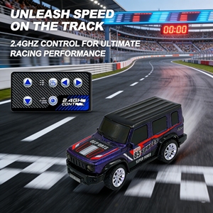 Voiture télécommandée 2,4 GHz <span class=keywords><strong>1</strong></span>:64 RC Jeep SUV avec corps en alliage, programmable par application, détection de gravité, 3 vitesses, lumières LED, pour enfants et collectionneurs - Product Image 4