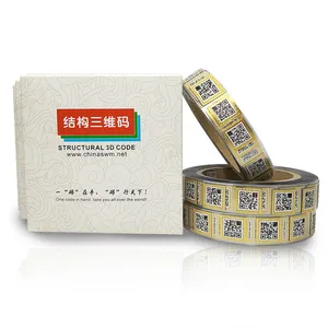 Factory Directly Custom Stickers Logo Packaging Anti-fake Traceability Security QR Code Verification Authenticity 3D Labels