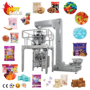 Automatic Grain snack fruit granular sugar rice candy Tobacco sugar Multi-head Weighing and Vertical Packing Machine Bagged Pack