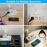 PUJIMAX Smart 2 prises parasurtenseur allemand prise de courant domestique avec interrupteur de charge USB Type C contrôle prise d'extension de prise ue