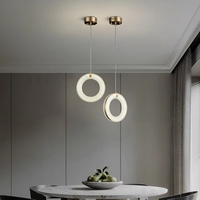 Lustre LED en marbre suspendu pour escalier rotatif, style post-moderne, luxe léger, hauteur réglable, en albâtre, gradation progressive