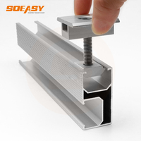 Serre-câble solaire intermédiaire en aluminium Soeasy AL6005 T5 pour système de rail de montage de panneaux photovoltaïques OEM
