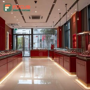 Minimalist Luxury Jewelry Display System Laminated Finish Jewelry Shop Display Cabinet - Product Image 2