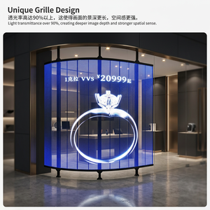 Écran LED flexible en grille, montage mural intérieur, panneau noir, installation fixe, affichage transparent - Product Image 4
