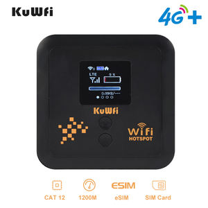 KuWFi デュアルSIM 4G+ ポケットWiFi Cat12 4G LTE ワイヤレスルーター RJ45 1200Mbps SIMカードスロット付きアンロック4Gルーター - Product Image 2