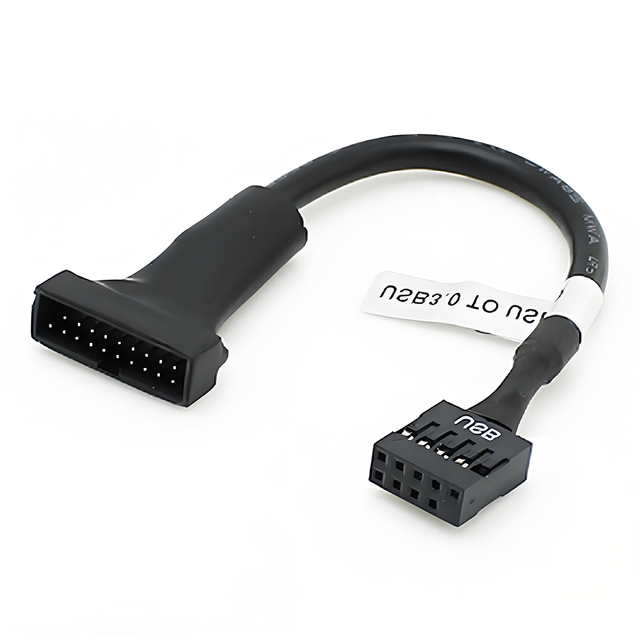 USB 3.0 to USB 2.0 Adapter Cable 20Pin Male to 9Pin Female PVC Material 15cm CCA Conductor for PC Motherboard Front Panel Stock