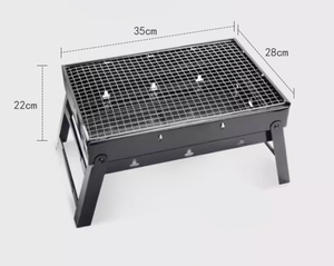 Parrilla de carbón plegable sin humo de acero laminado en frío para exteriores con herramientas completas y brochetas, modelo Little Black Steel - Product Image 6