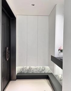 Mueble de <span class=keywords><strong>Entrada</strong></span> Moderno con Pared de Mármol e Iluminación Oculta, Apto para Casas y Apartamentos de Lujo - Product Image 2