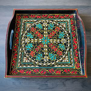 Bandeja de Servicio de Diseño con Recubrimiento de Esmalte de Madera MDF, Bandeja de Mesa de Alta Calidad para Hoteles y Restaurantes - Product Image 1