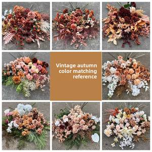 Nuevas Flores Artificiales para Bodas de Otoño (Rosa, Lirio, <span class=keywords><strong>Tulipán</strong></span>, Phalaenopsis, Yumei) en Colores Caramelo Maillard, Decoración de Plástico para Caminos - Product Image 2