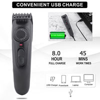 Tondeuse à cheveux sans fil réglable avec peigne amovible, rechargeable par USB, pour hommes
