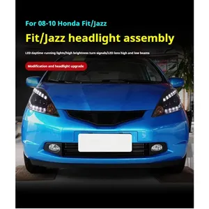 Fari FT per <span class=keywords><strong>Honda</strong></span> Fit <span class=keywords><strong>Jazz</strong></span> 2008-2010, Proiettore LED con Luci Diurne, Accessori Auto - Product Image 4