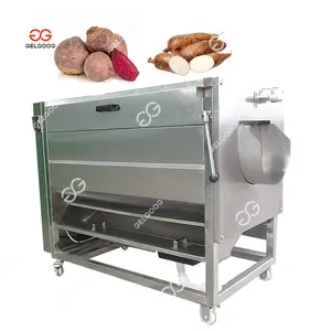 Gelgoog Brush Type Turmeric Cleaning Jicama Washing Machine Vegetable Washer Peeler Industry Cassava Potato Peeler