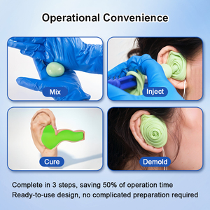 Nha khoa Putty Tai khuôn Kit grillz khuôn răng mềm Bộ dụng cụ Khuôn Silicone Vật liệu Khay nha khoa ấn tượng Putty màu xanh trắng Bộ - Product Image 5