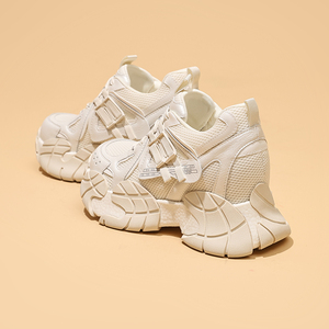 Women's Chunky Soled Sneakers 2026 Spring New Arrivals Versatile Sneakers with Film Coated Soles Casual Fashionable Shoes - Product Image 6