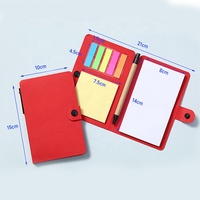 Carnet de notes avec autocollants index et stylo, ensemble de papeterie portable, bloc-notes simple et élégant, pendentif, jolis cadeaux d'anniversaire