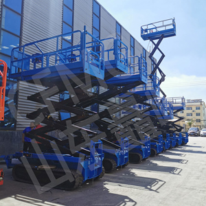 Plataforma Elevadora de Tijera Eléctrica Portátil sobre Orugas para Terrenos Difíciles, Vehículo de Construcción para <span class=keywords><strong>Alquiler</strong></span> - Product Image 5