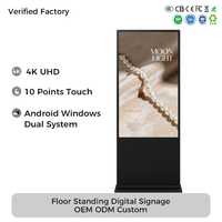 Tótem Táctil para Interiores al por Mayor, Pantalla LCD de 43, 49, 55 y 65 Pulgadas, con Android 14, para Publicidad, Señalización Digital Interactiva