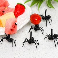 Mini fourchette à fruits mignonne en forme de fourmi vaisselle réutilisable cure-dents de fourmi de dessin animé pour Bento pour Thanksgiving Graduation Noël Pâques