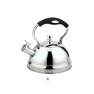 Théière sifflante en acier inoxydable écologique <span class=keywords><strong>de</strong></span> 3 L avec poignée en métal et design moderne - Product Image 1