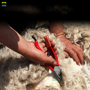 Manual Wool <b>Shears</b> Stainless Steel Red Soft Grip Industrial Grade For <b>Sheep</b> Goat Rabbit Dog Hair Cutting Multi Purpose - Product Image 3
