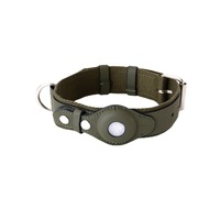 Collier anti-perte pour chien avec housse de protection pour traceur - Sangle en nylon robuste, boucle en métal, fente étanche pour traceur pour les promenades en extérieur