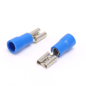 FDD2-250 Bornes à fourche femelles pré-isolées, à ressort, à brancher, en laiton/nickelé, PVC+laiton - Product Image 2