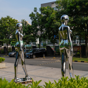 Personnalisé Moderne Extérieur Jardin <span class=keywords><strong>Humanoïde</strong></span> Art Décoration Creative Femelle Robot Sculpture En Acier Inoxydable - Product Image 6