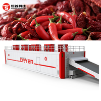 Séchoir à Bande Industriel pour Piments Rouges - Machine de Séchage de Piments - Séchoir à Convoyeur pour Piments