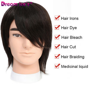 Cabeza <span class=keywords><strong>de</strong></span> Maniquí <span class=keywords><strong>de</strong></span> Entrenamiento Masculino DREAM.ICE, Cabello Humano Remy 100%, Cabello Afro Liso y Sedoso, para <span class=keywords><strong>Corte</strong></span>, Peinado y Cosmetología - Product Image 2
