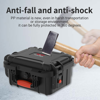Boîte à outils multifonctionnelle, boîte de protection pour petits équipements, transport avec intérieur en mousse façonnée, valise en plastique avec poignée