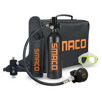 SMACO S400Plus CE – Équipement de plongée sous-marine professionnel en aluminium, mini-bouteille de plongée rechargeable de 1 litre de haute qualité