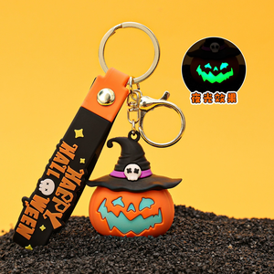 Lampe de nuit, porte-clés farceur d'Halloween, accessoires de sac mignons, pendentif transfrontalier, boucle, lanterne citrouille, porte-clés cadeau - Product Image 2