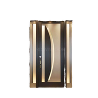 Puerta Exterior Principal Moderna Insonorizada, Acabado en Aleación de Aluminio, Puerta Frontal Antirrobo para Casa
