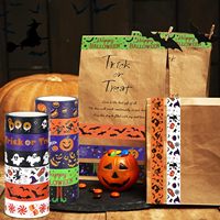 Ruban Washi d'Halloween, ruban adhésif décoratif pour scrapbooking, journalisation, planification, bricolage, emballage cadeau