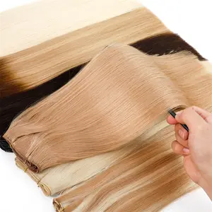 European No Tangling Hand Tied Weft Hair Extensions Weft Hair Extensions Hand Tied