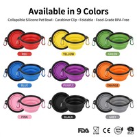 Bol pliable pour chien en Silicone, Logo personnalisé, bols pour animaux de compagnie, voyage
