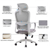 Nouvelle conception, chaise de bureau ergonomique moderne et confortable, chaise pivotante exécutive en maille réglable avec appui-tête réglable, modèle Butterfly