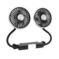 Ventilateur de voiture YATE 2026 F310X 10W 3,5 pouces avec double tête et tuyau flexible pour siège arrière, accessoire portable USB