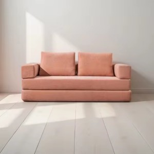 Toplu Tedarik Retro Krem Rengi Sıkıştırılmış Kanepe Yatak - Yıkanabilir 2'si 1 Arada Modüler Kanepe Nakliye Tasarruflu Kanepe Yatak - Product Image 1