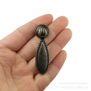 <b>Antique</b> Style Zinc Alloy Cabinet Handle Oval Single Hole A28 Chinese Classic Design Durable Furniture Pull 59mm Length - Product Image 4