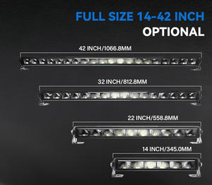 פסי תאורת לד 22/32/42/14 אינץ' בצבע כפול ענבר, תאורת מיקום לד, פסי תאורת נהיגה שטח לרכב 4x4, טנדרים, טרקטורונים ורכבי שטח. - Product Image 2