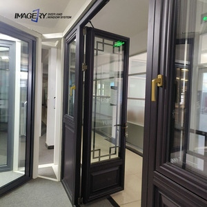 ประตูบานเปิดแบบอลูมิเนียมกระจกสามชั้นกันเสียงสไตล์จีนใหม่ พร้อมตะแกรง สำหรับใช้ในวิลล่าและเชิงพาณิชย์ - Product Image 6