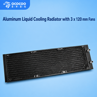 Radiateur de refroidissement à eau en aluminium OCOCOO 360 mm, échangeur de chaleur haute efficacité pour laser industriel, serveur IA, refroidissement PC