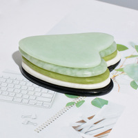 HZ Planche de massage Gua Sha en jade Xiuyan à picots, design traditionnel très tendance, pour le nettoyage et la beauté de la peau