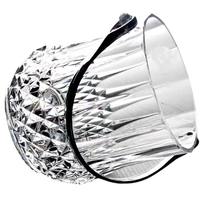 Seau à glace moderne de luxe en verre cristallin transparent, écologique et réutilisable pour bar KTV, fête, vin et bière
