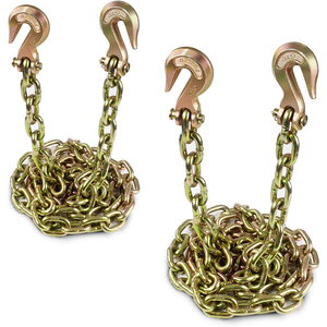 Cadena de Acero Soldada con Ganchos en J, Chapada en Zinc, de Alta Resistencia, Marca Maxplus, Fabricada en China, con Amarre Amarillo, Cadenas de Amarre G80 G100 - Product Image 3