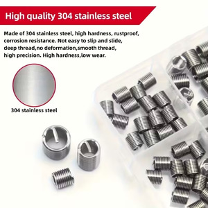 Stainless Steel Thread Repair Sleeve 160pcs Metric M3 M4 M5 M6 M8 M10 M12 Wire Insert Set - Product Image 2