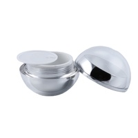 Pots de crème cosmétique vides en plastique acrylique bleu en forme de boule murale de luxe 5g 15g 30g 50g 100g